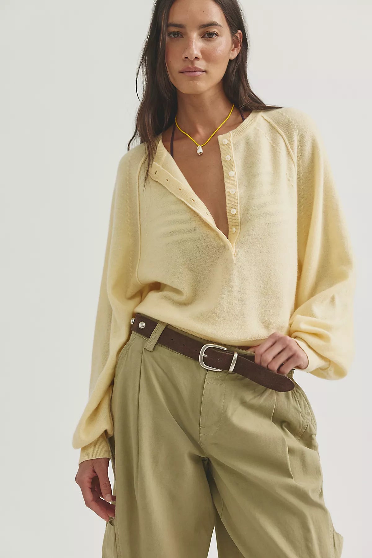 Porta Cashmere Henley Sweater