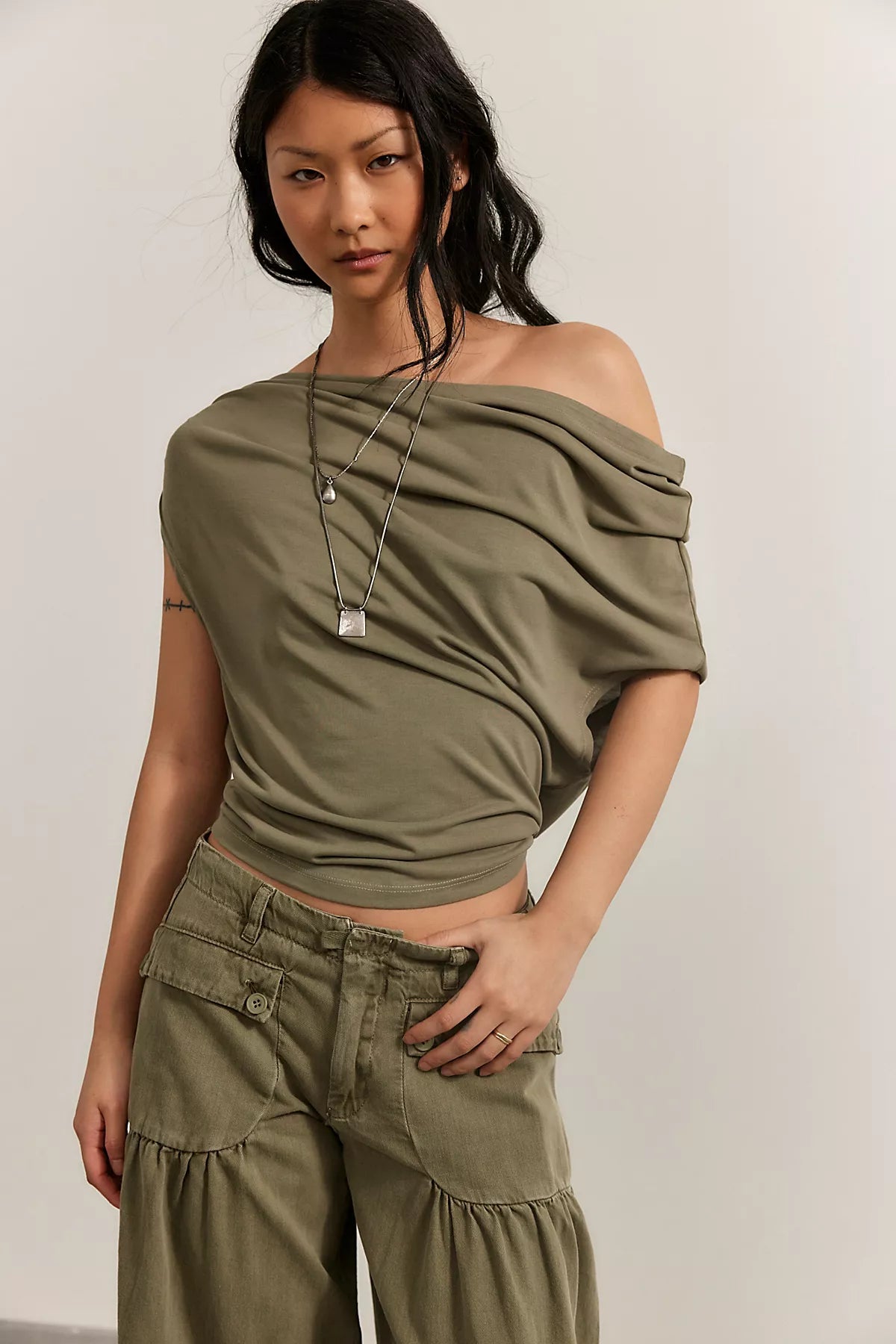Blake Off-The-Shoulder Draped Top