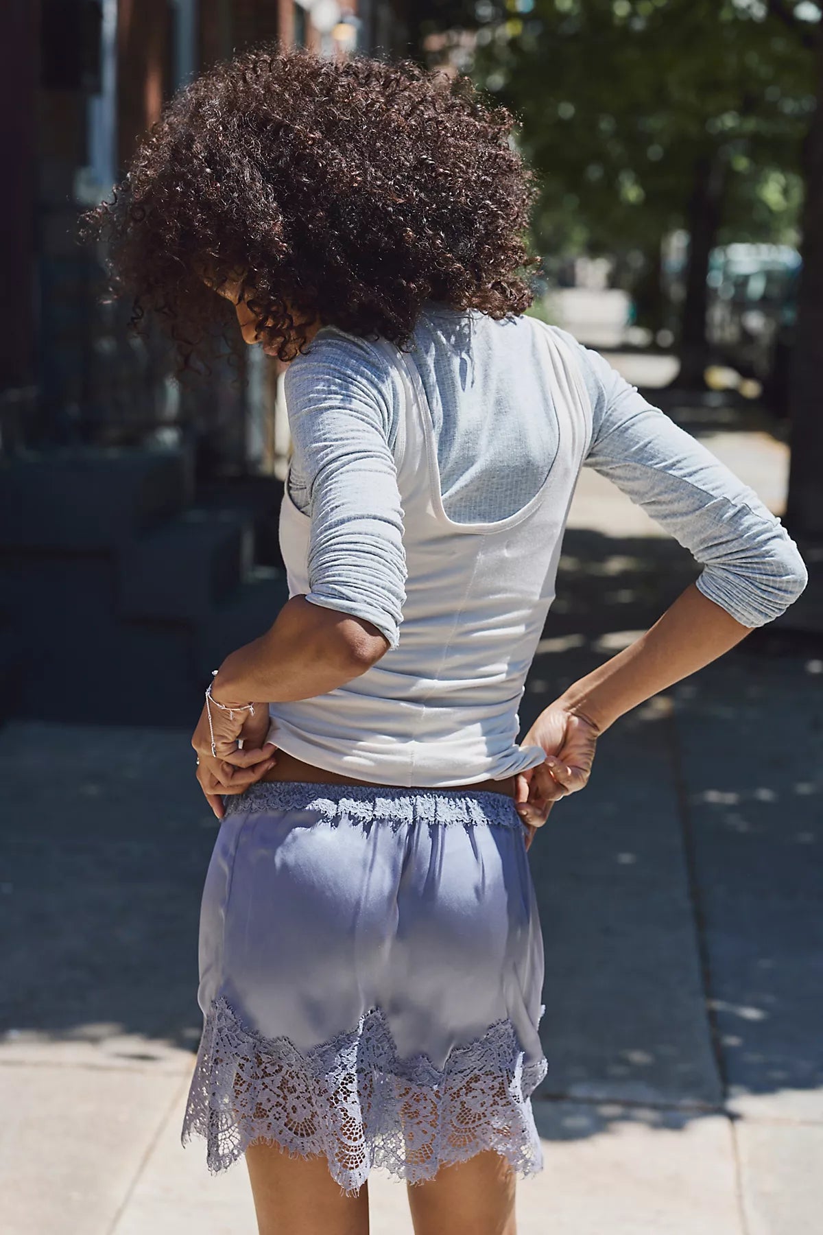 Meet Me In The Middle Mini Slip Skirt