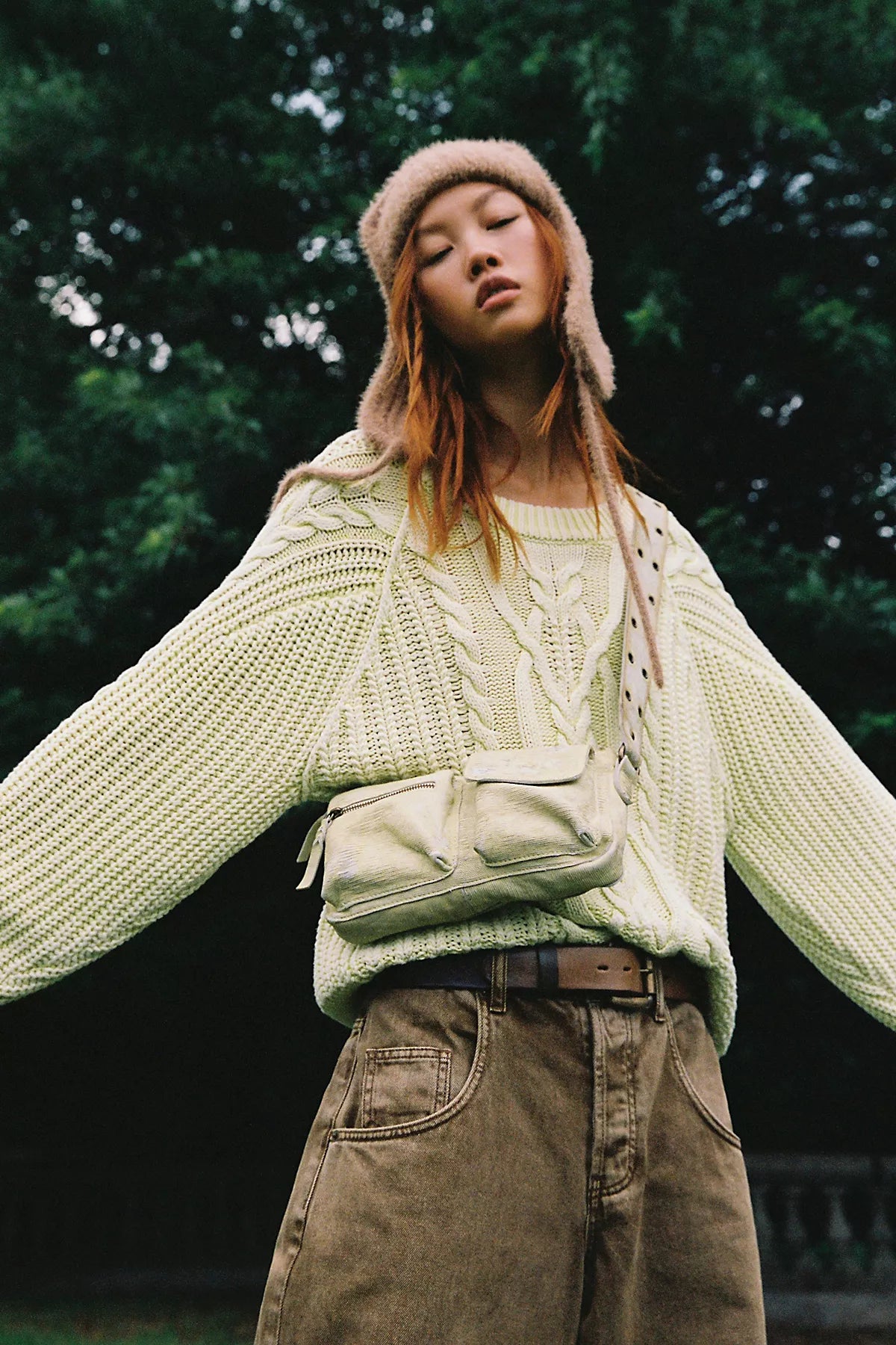 Frankie Cable Knit Cotton Sweater