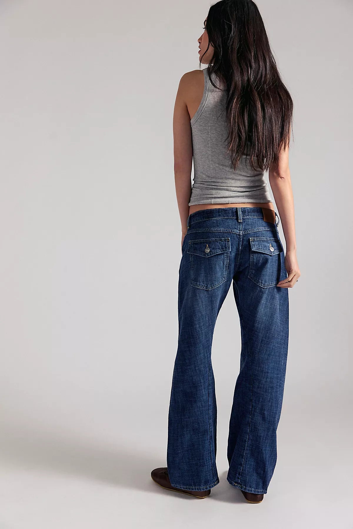 We The Free Highland Low-Rise Twisted Bowed Jeans