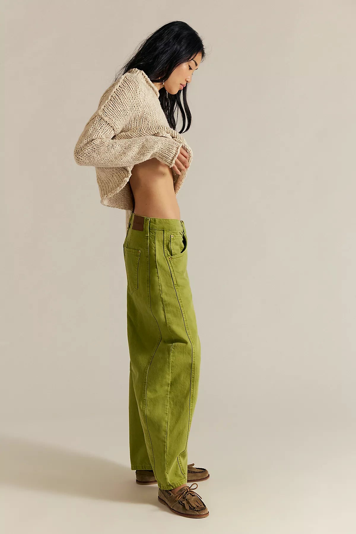 We The Free Good Luck Mid-Rise Barrel Jeans