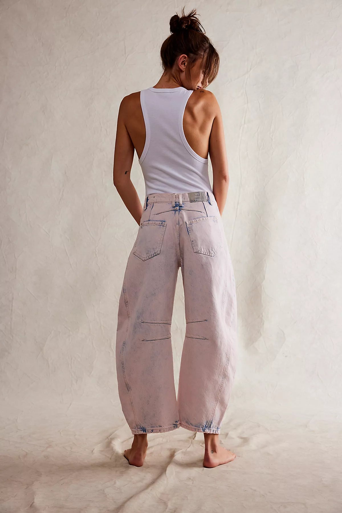 We The Free Good Luck Mid-Rise Barrel Jeans