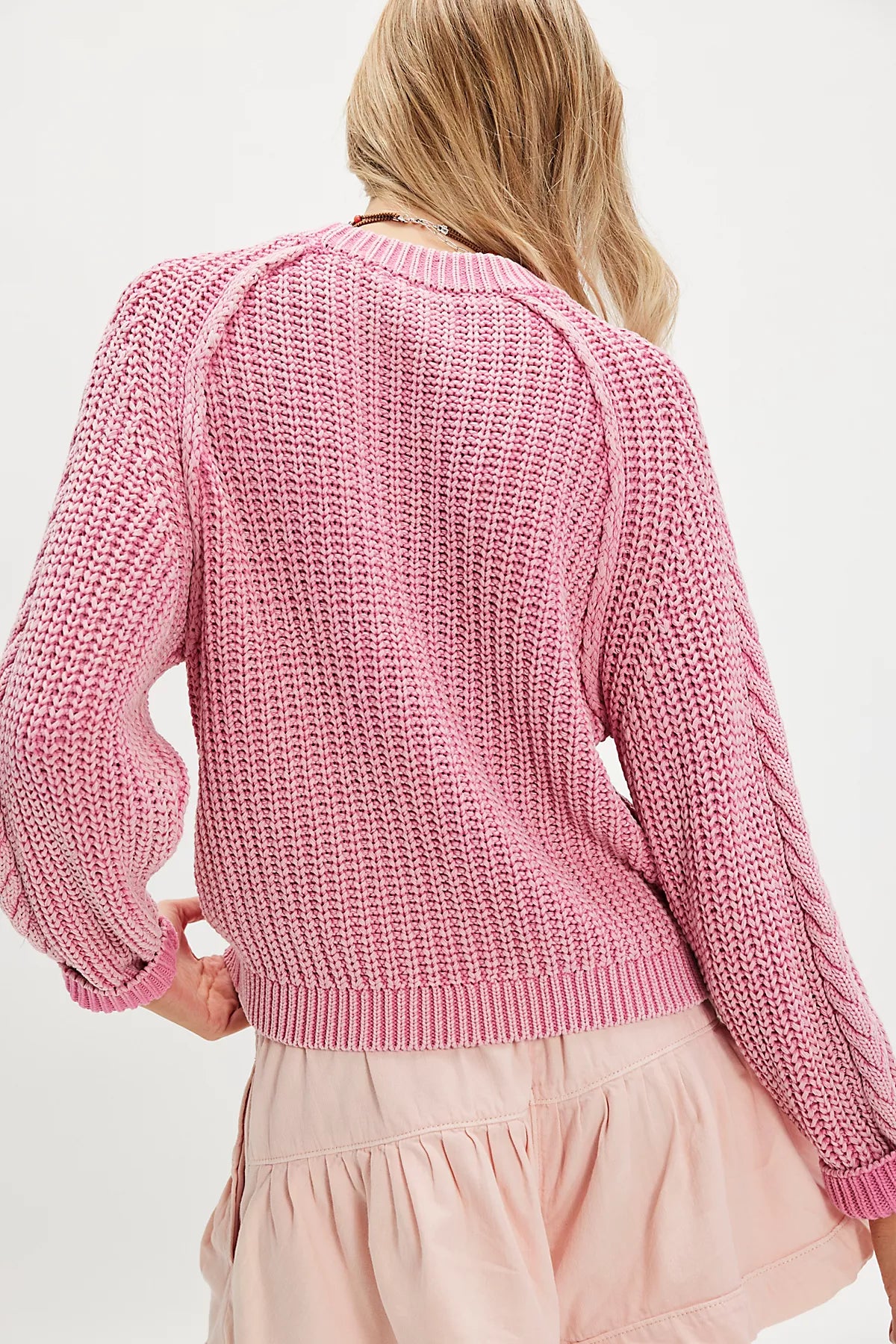 Frankie Cable Knit Cotton Sweater