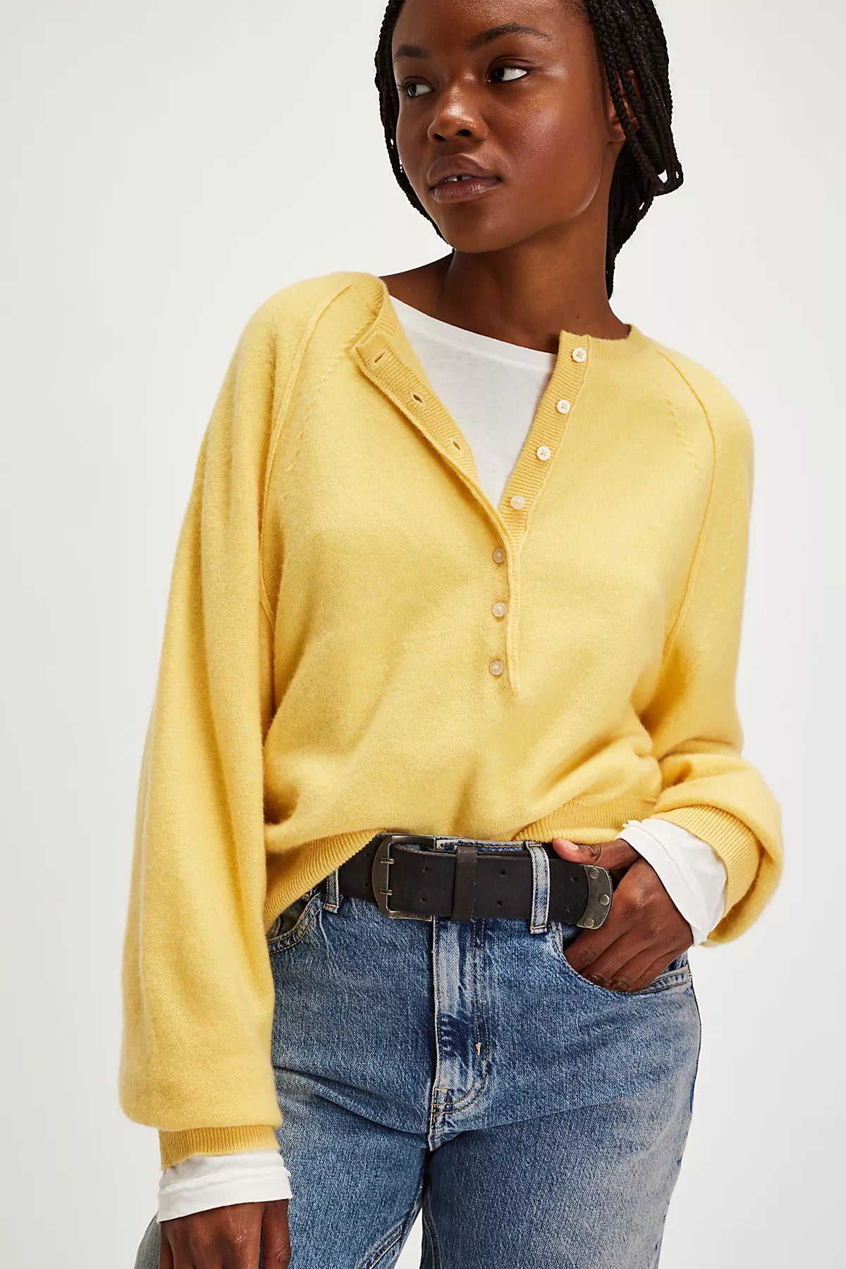 Porta Cashmere Henley Sweater