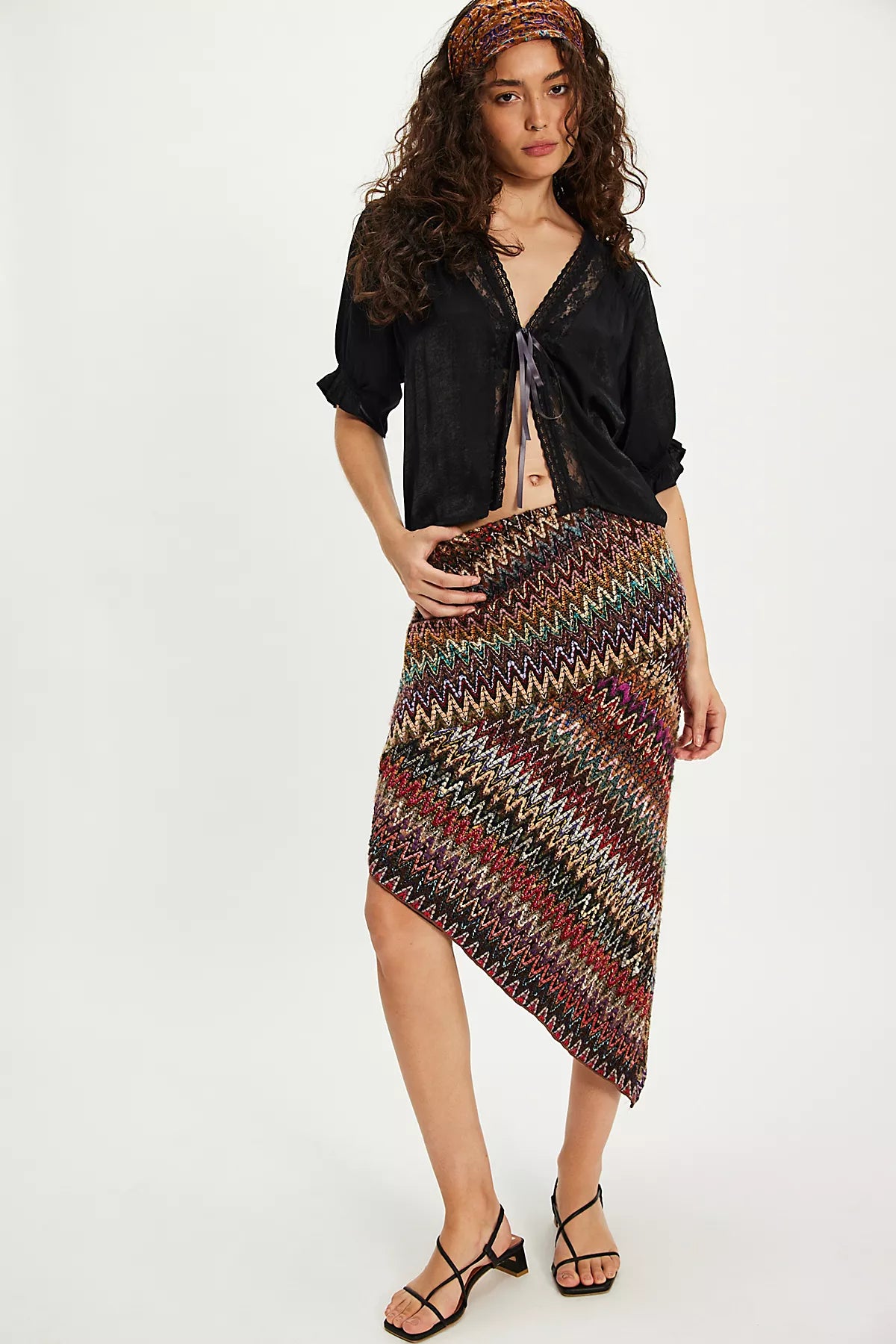 Anna Sui Asymmetrical Knit Skirt