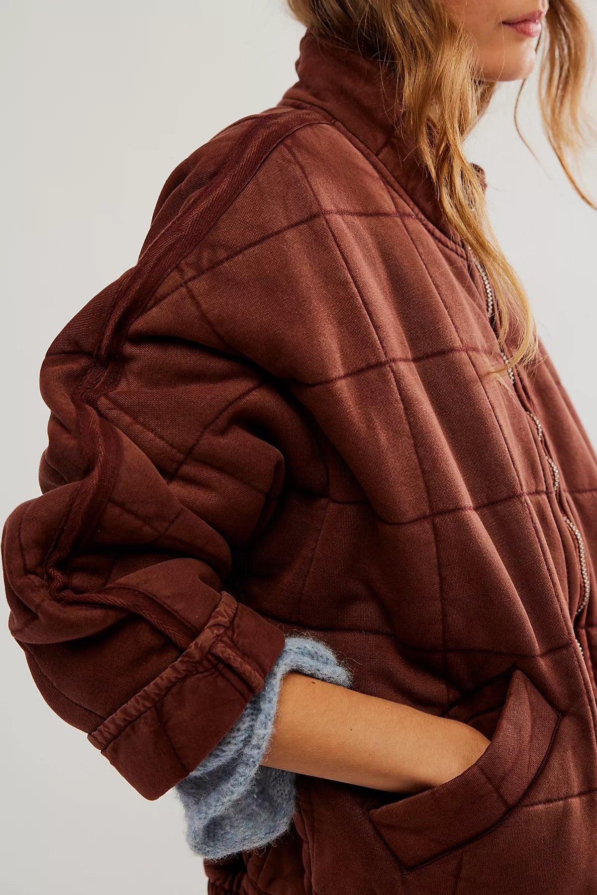 Dolman Quilted Knit Jacket