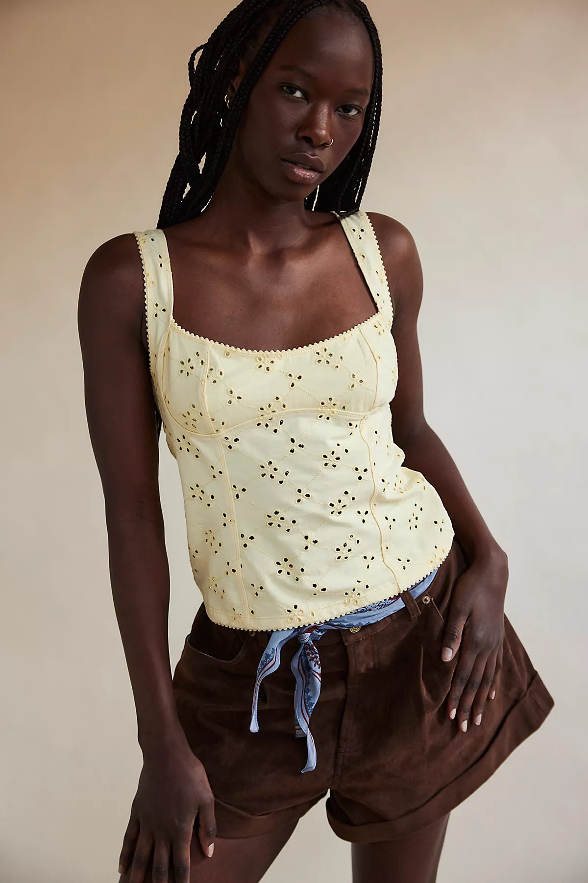 Full Bloom Cotton Eyelet Cami