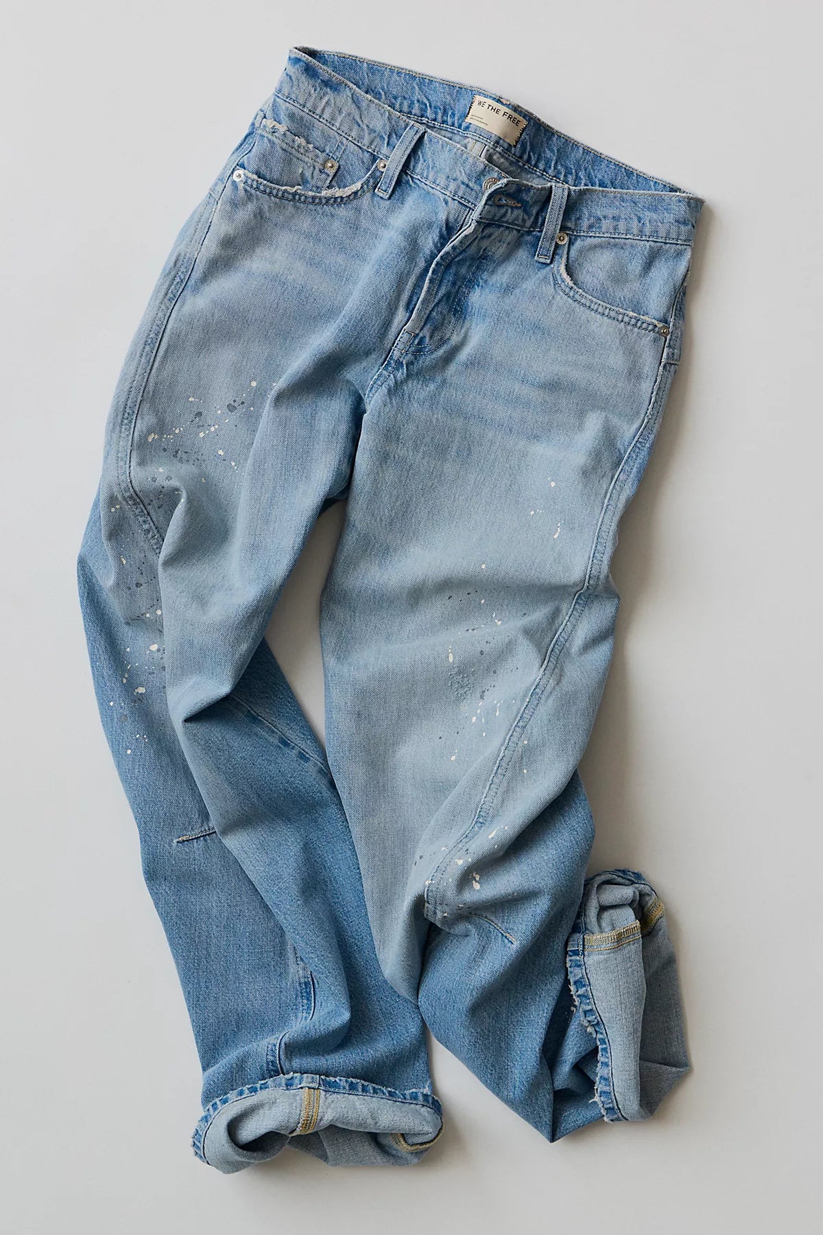 We The Free Fable Low-Rise Twisted Bowed Jeans