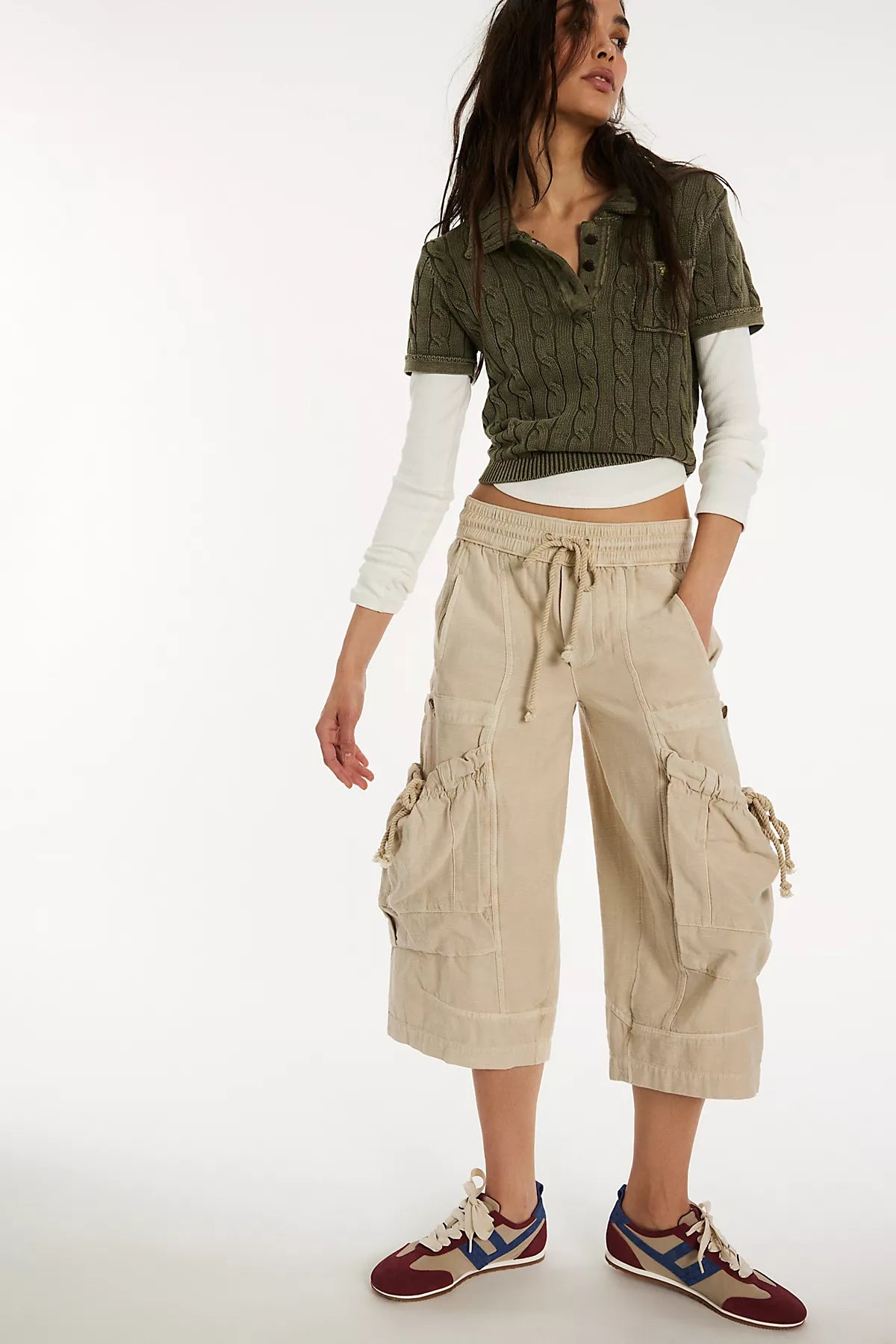We The Free Ashton Crop Pull-On Cargo Pants