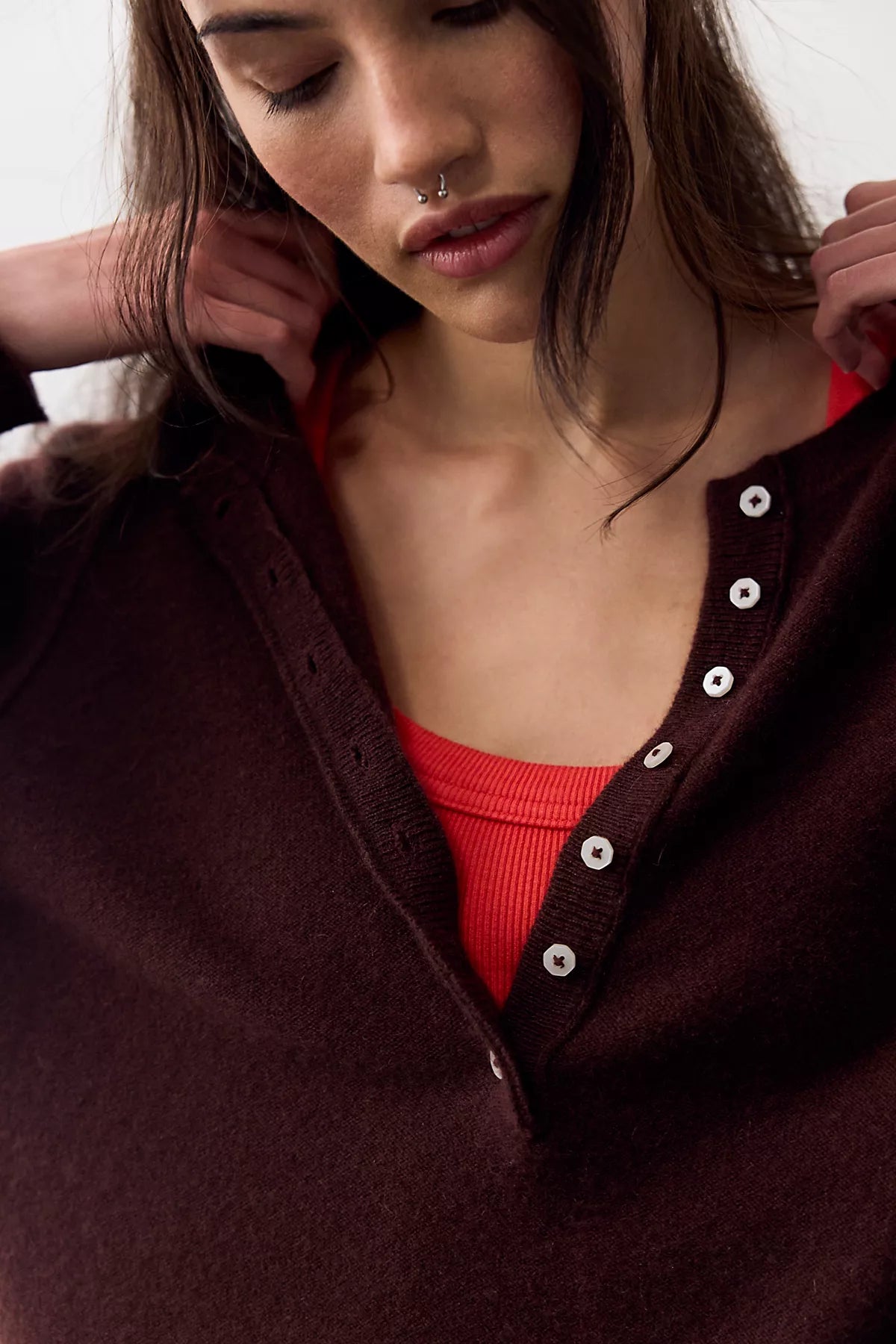Porta Cashmere Henley Sweater