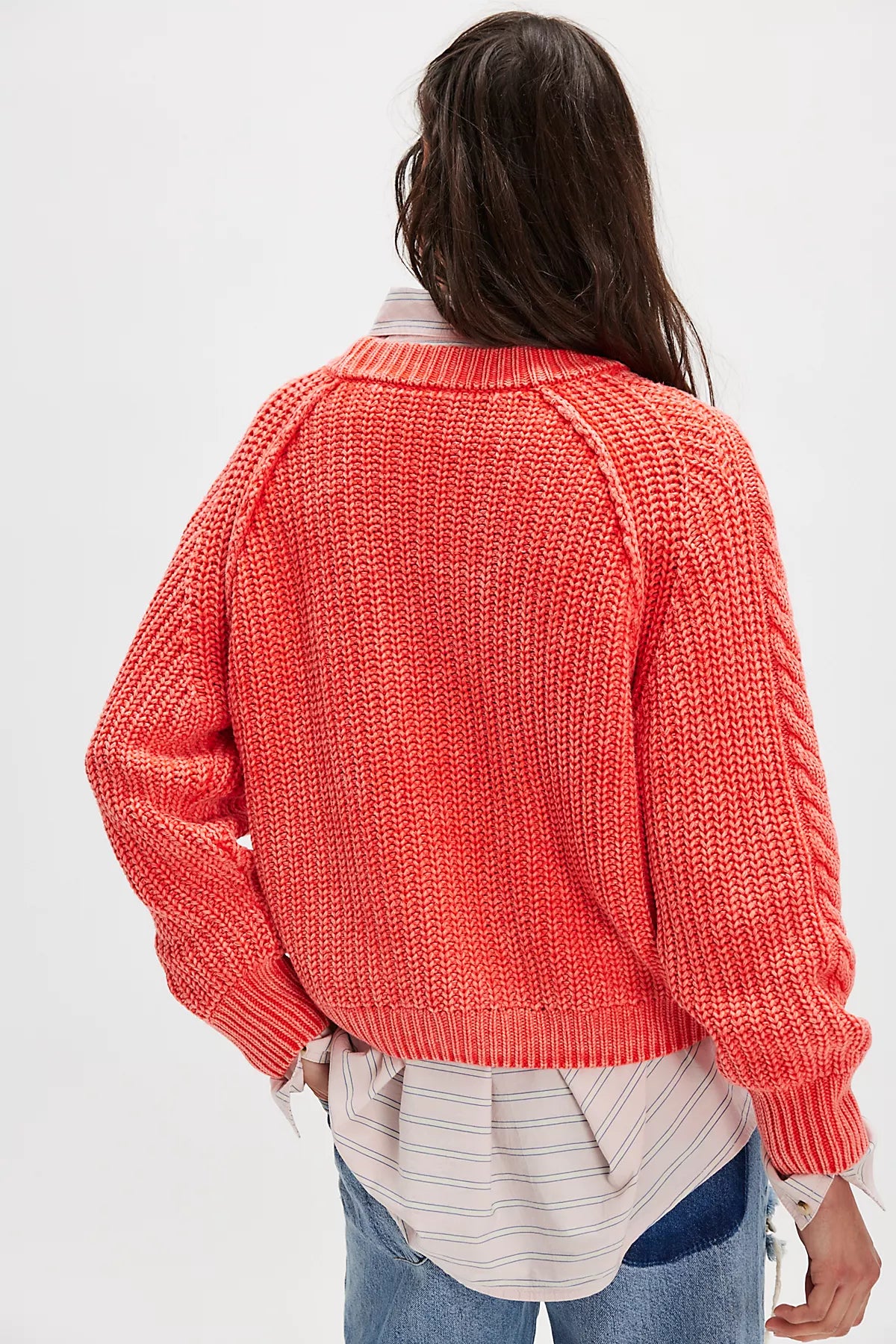 Frankie Cable Knit Cotton Sweater