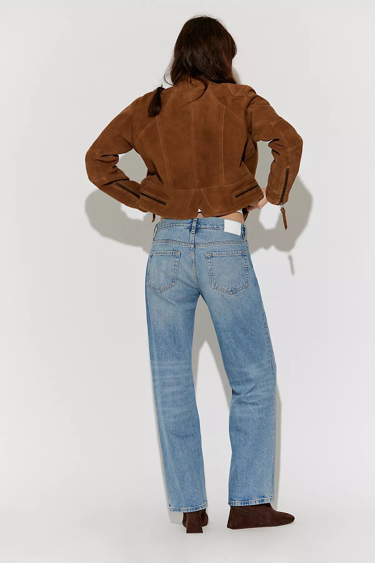 EB Denim Low-Rise Baggy Jeans