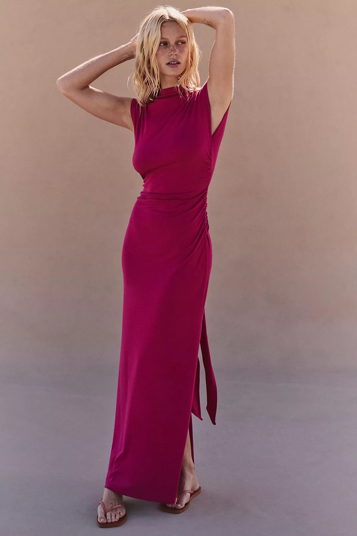 Good Feels Cap-Sleeve Maxi Dress