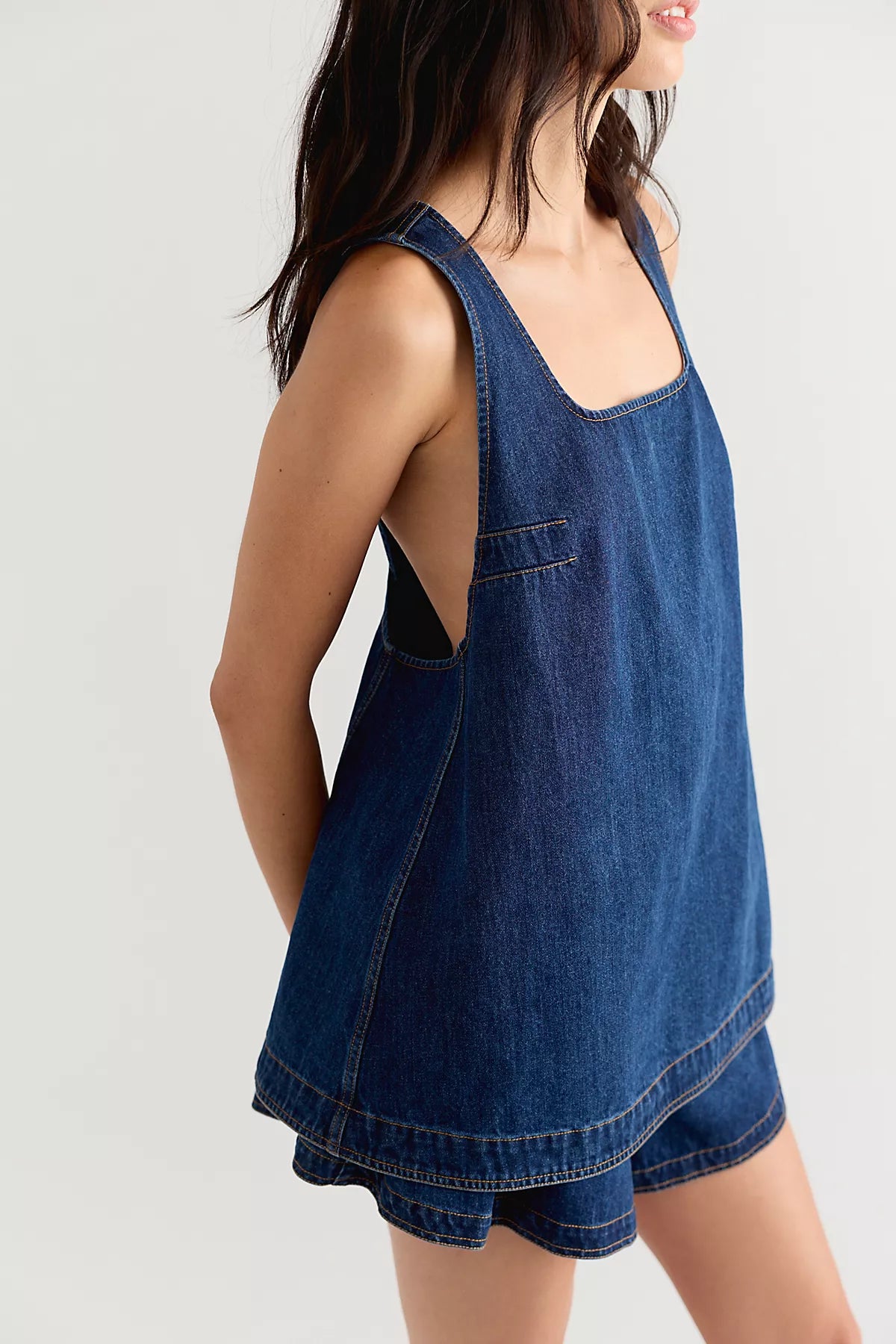 Down In The Valley Denim Short Set