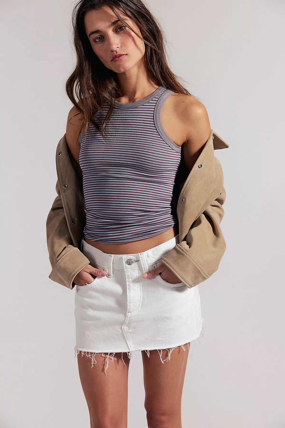 We The Free Lainey Low-Rise Mini Skirt