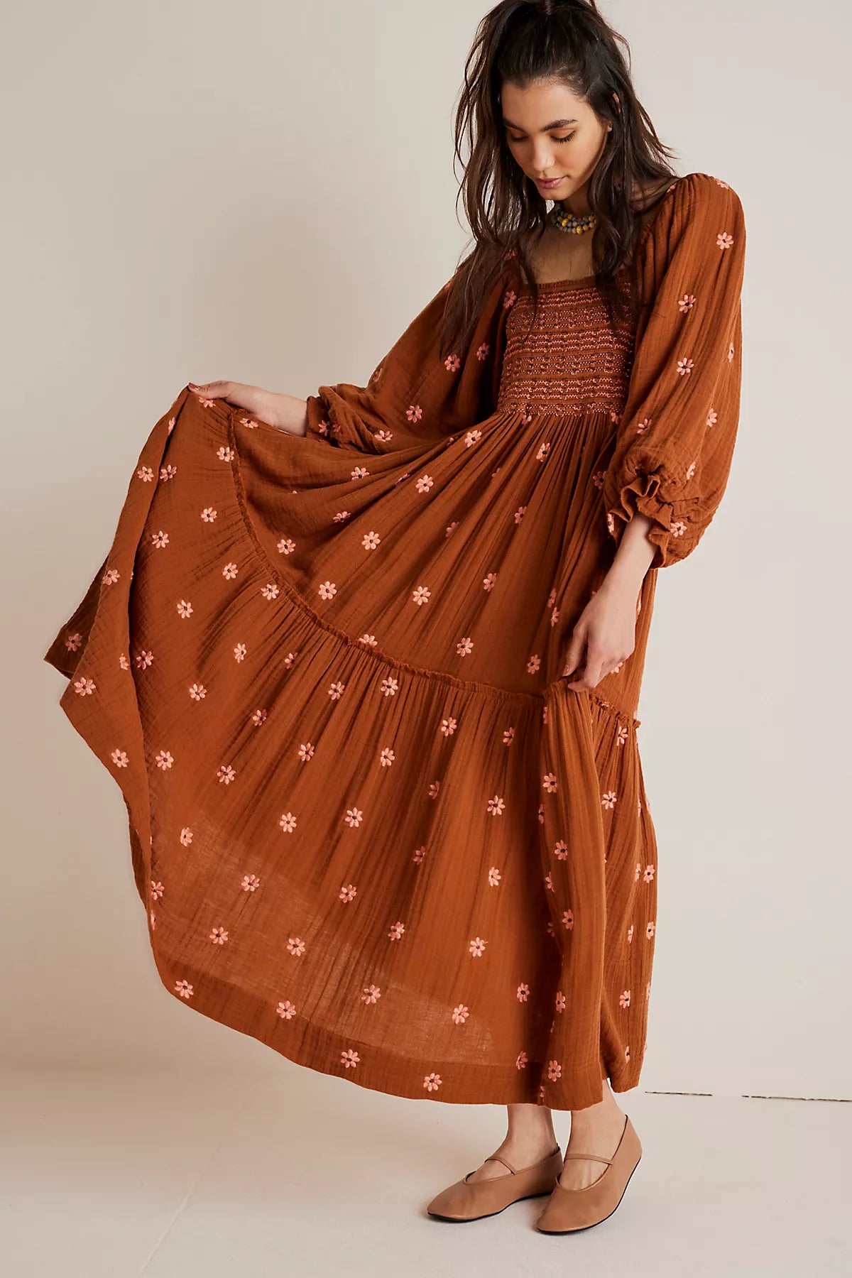 Dahlia Embroidered Maxi Dress
