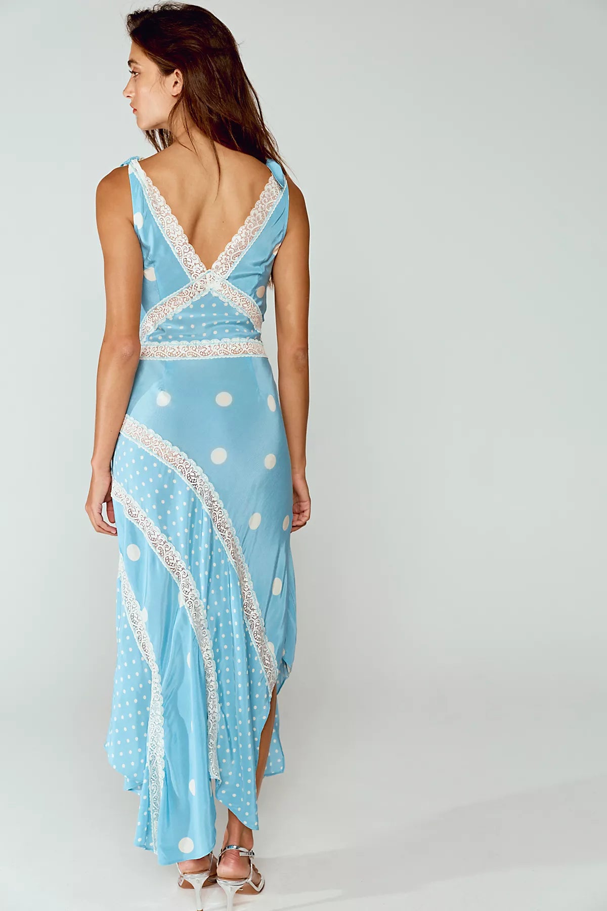 For Love & Lemons Stormie Dot Midi Dress