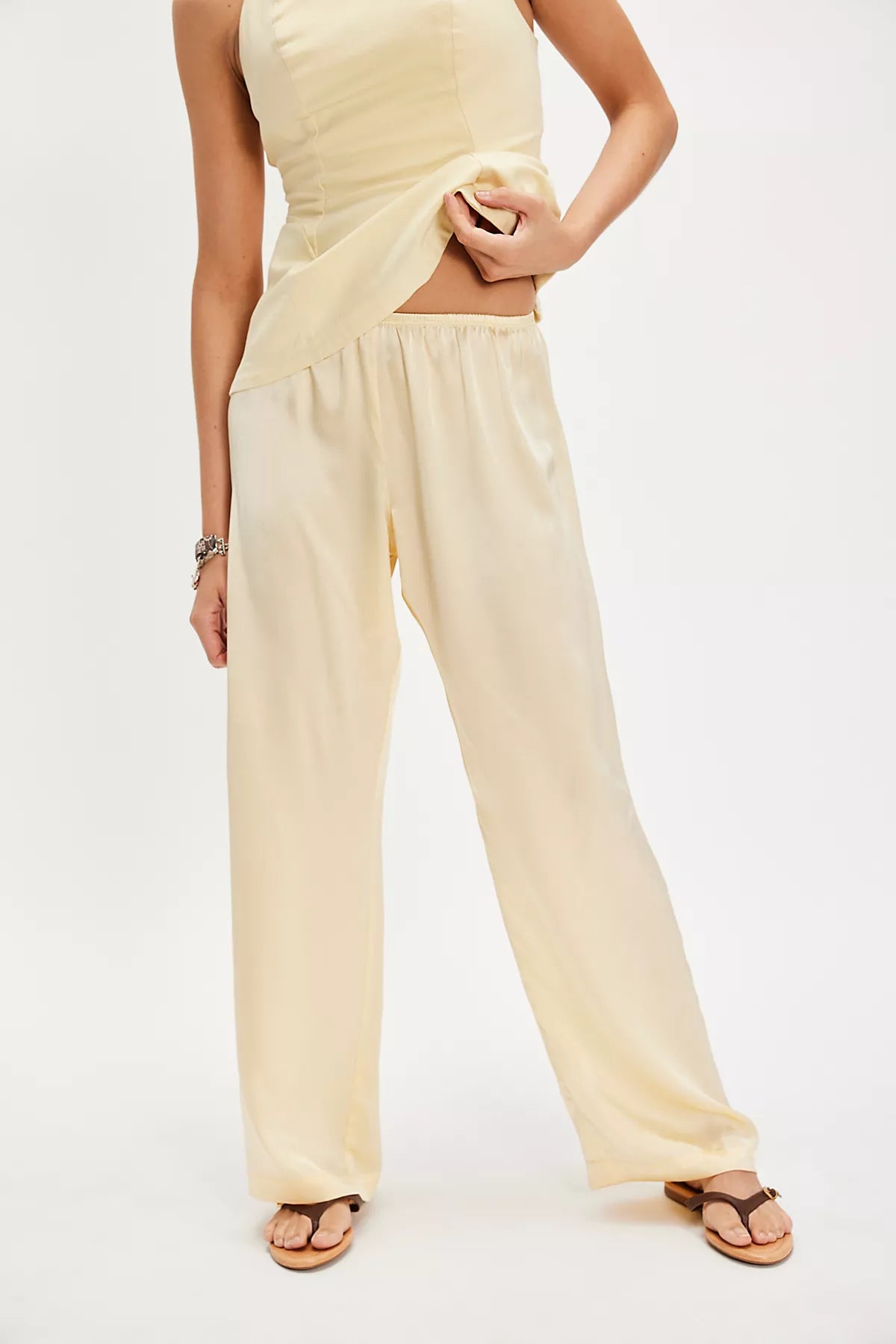 DONNI. The Silk Simple Pants