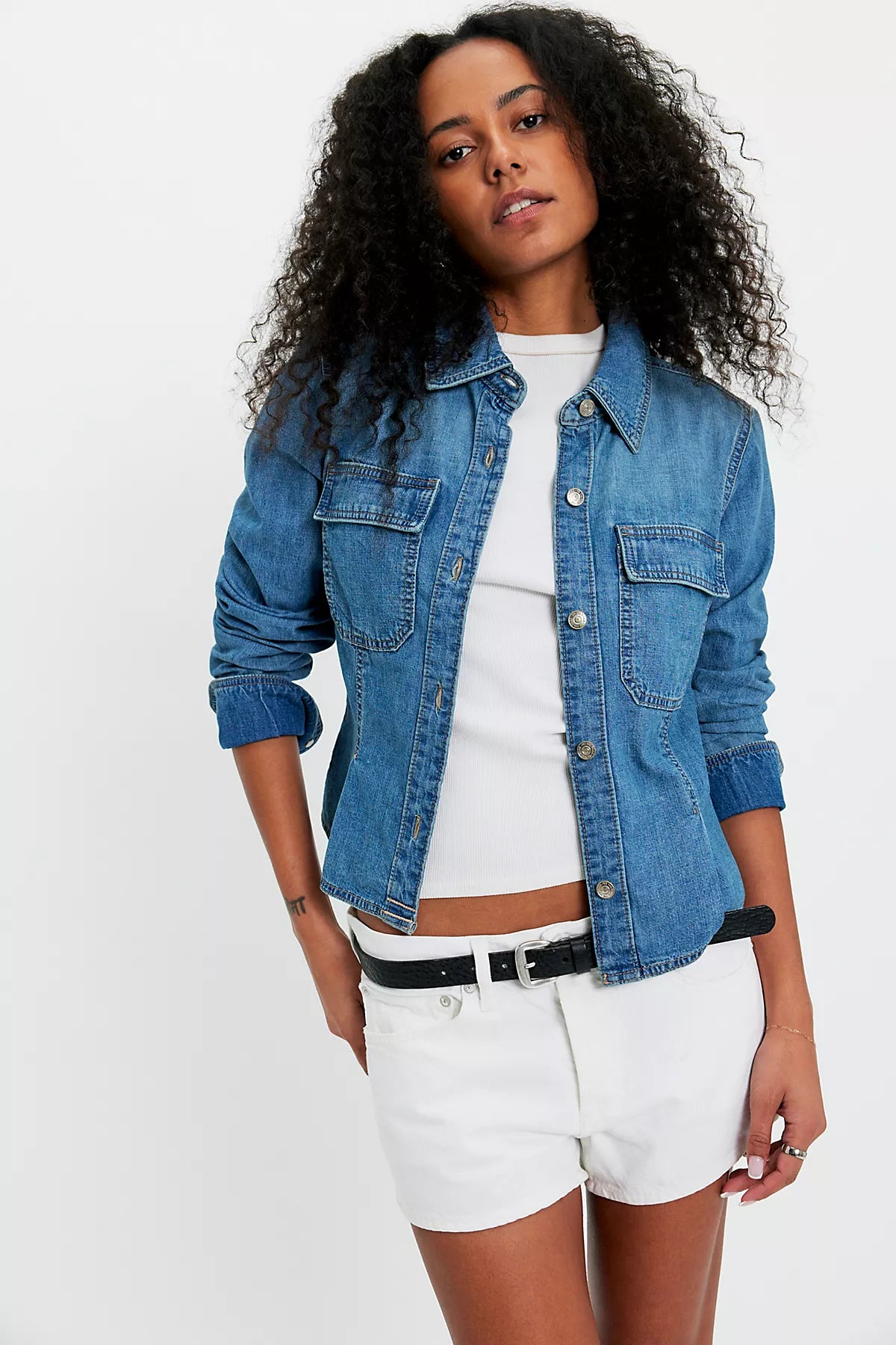 AGOLDE Parker Low-Rise Denim Shorts