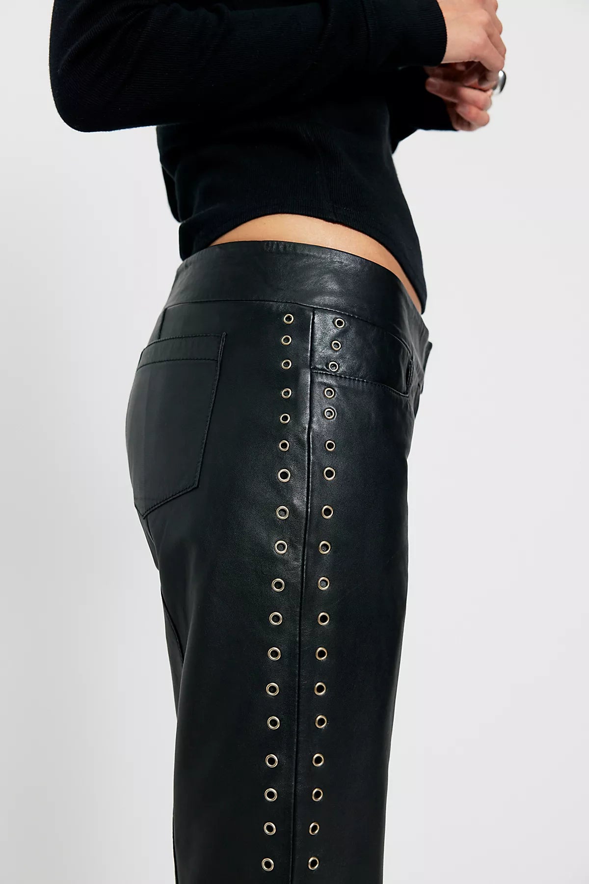 Deadwood Dali Leather Eyelet Pants