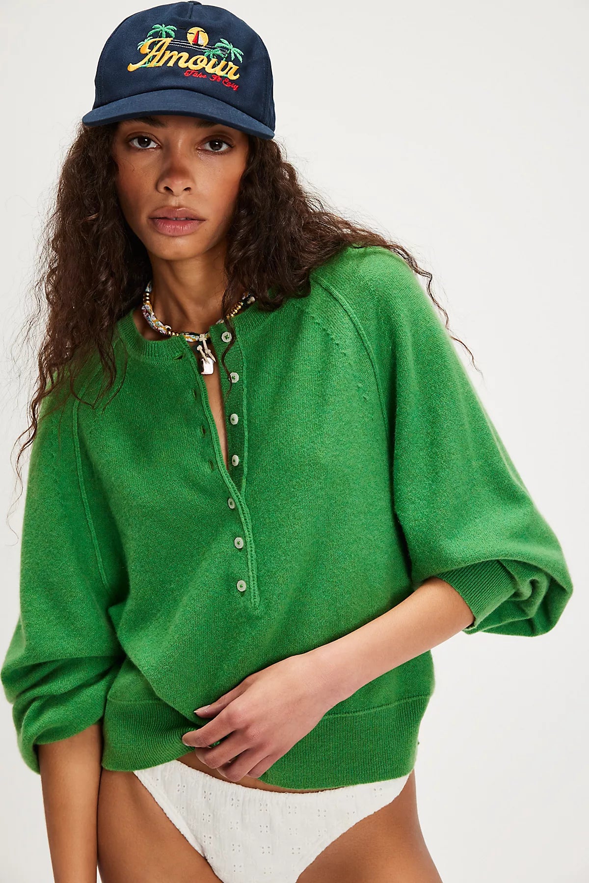 Porta Cashmere Henley Sweater