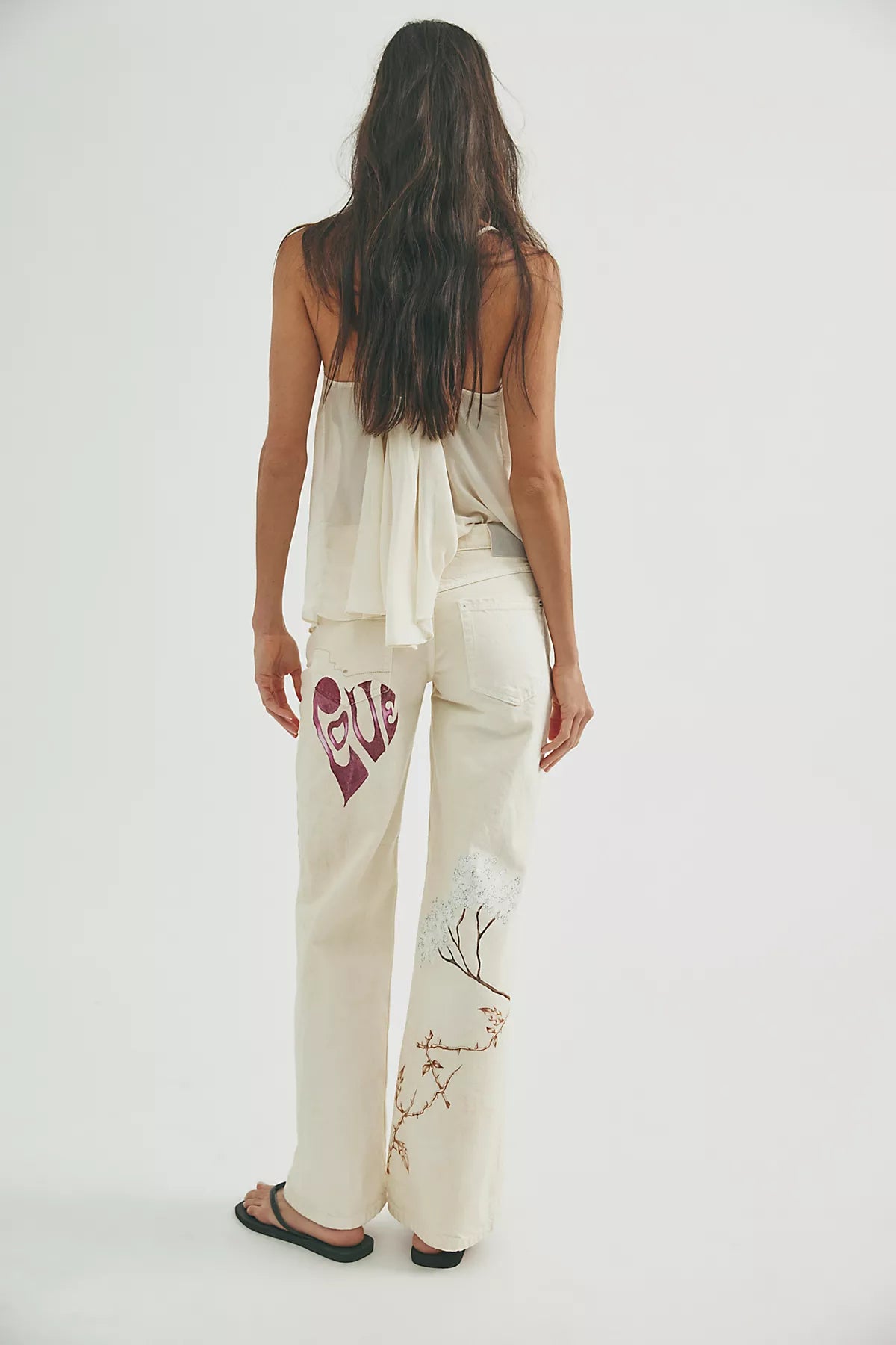 FP X Juliet Johnstone Hand-Painted Tennessee Low-Rise Boyfriend Jeans