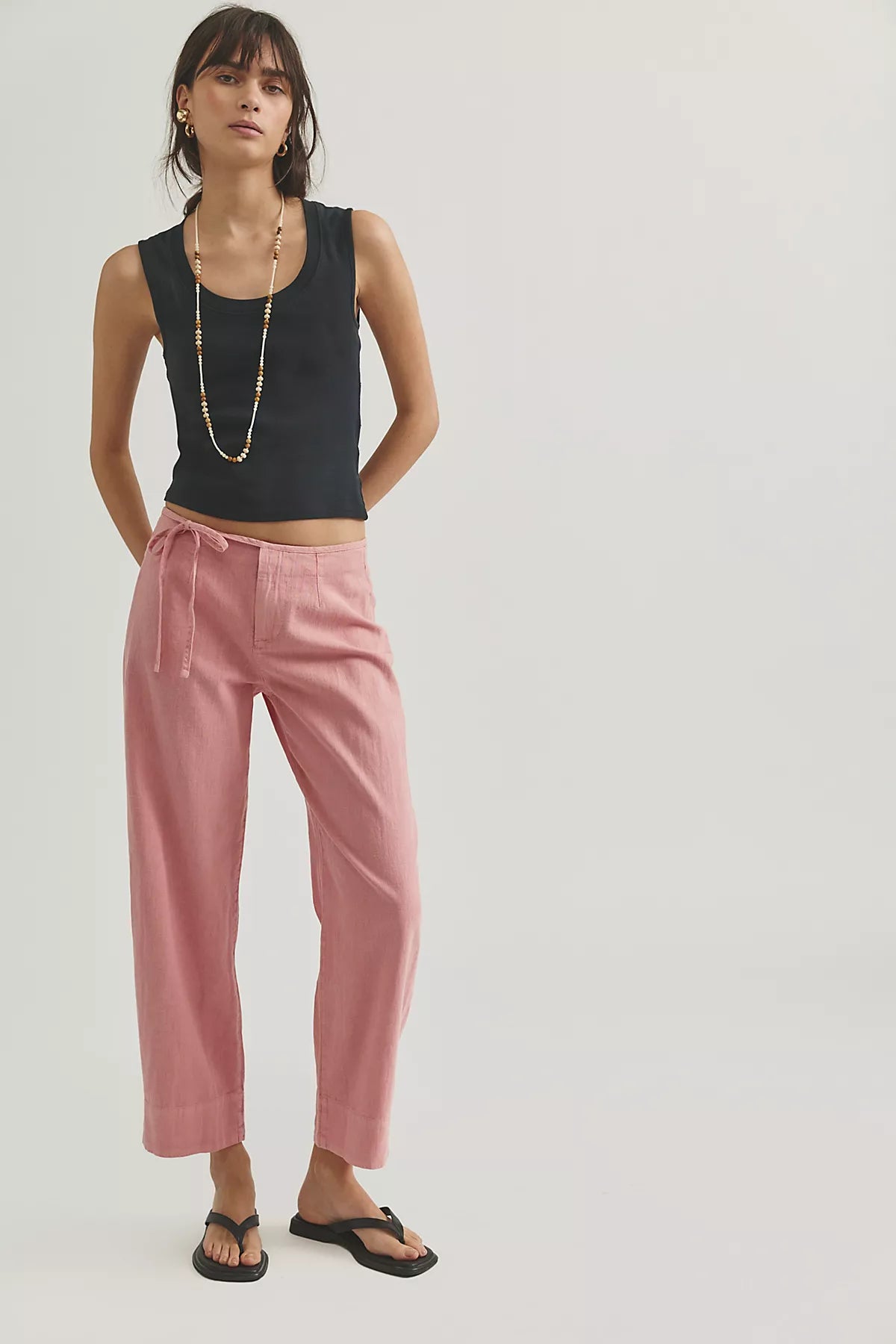 Amelia Side-Tie Linen Pants
