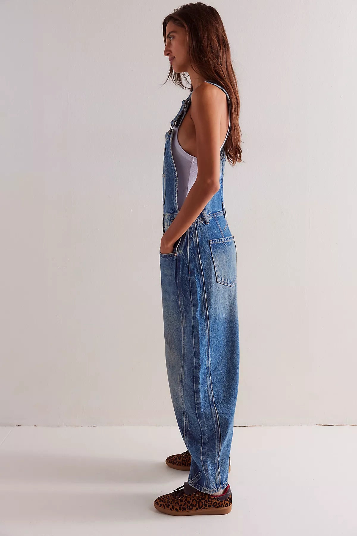 We The Free Good Luck Barrel Overalls