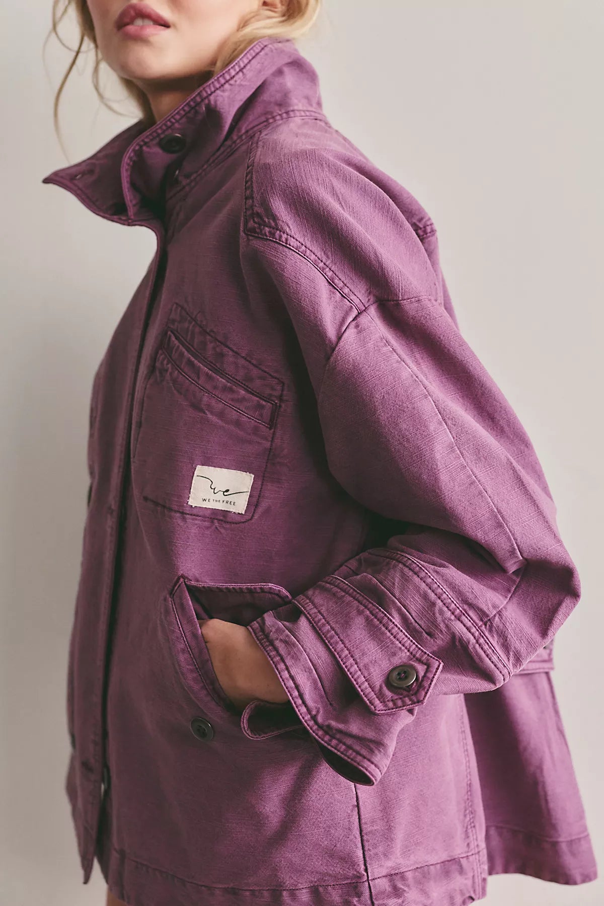 We The Free Collins Washed Canvas Funnel-Neck Jacket