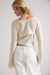 Dafne Knit Cropped Bolero Sweater