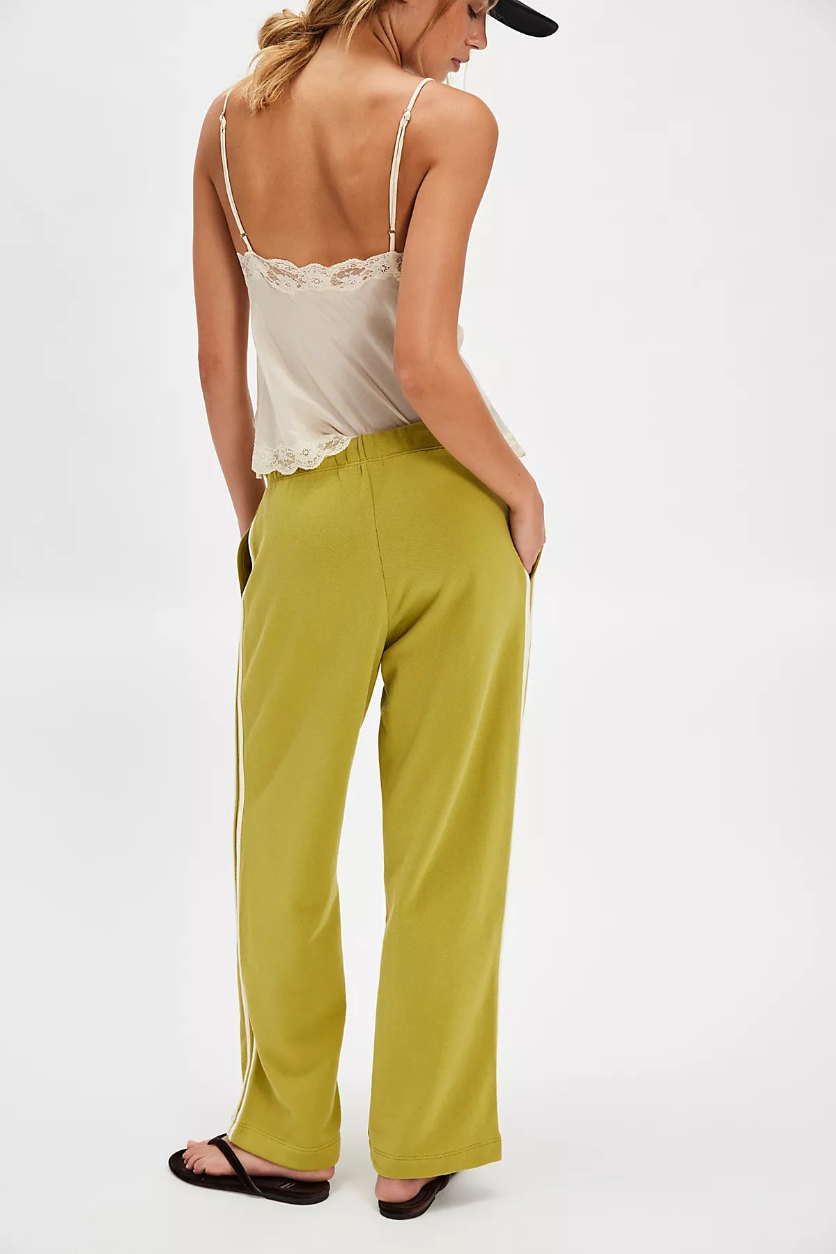 DONNI. The Eco-Terry Stripe Crop Pants
