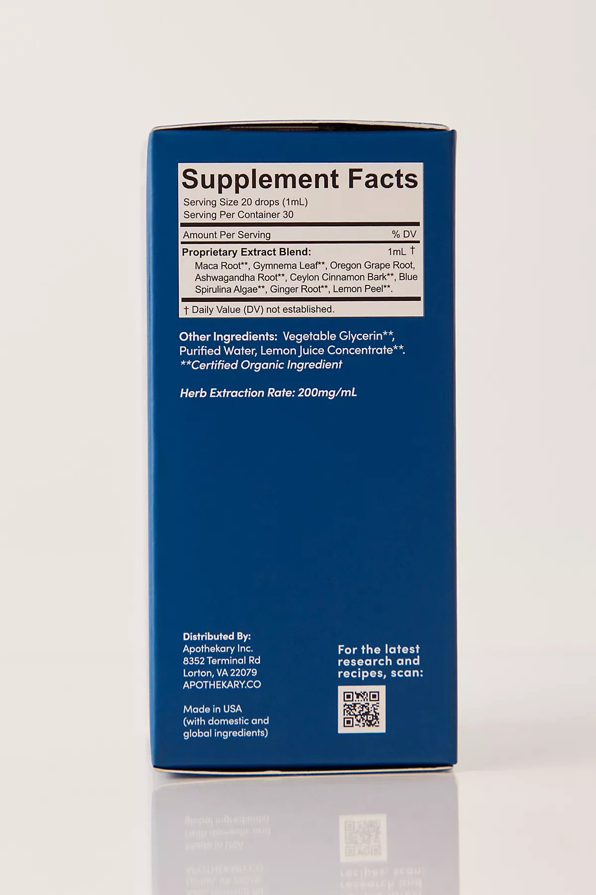 Apothékary Blue Burn™ Metabolic & Weight Support Tincture