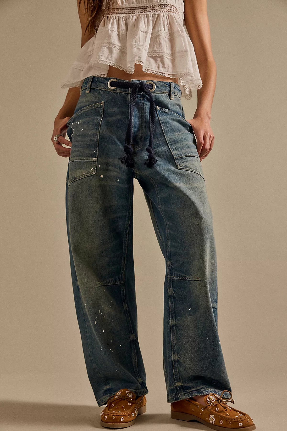 We The Free Moxie Pull-On Barrel Jeans