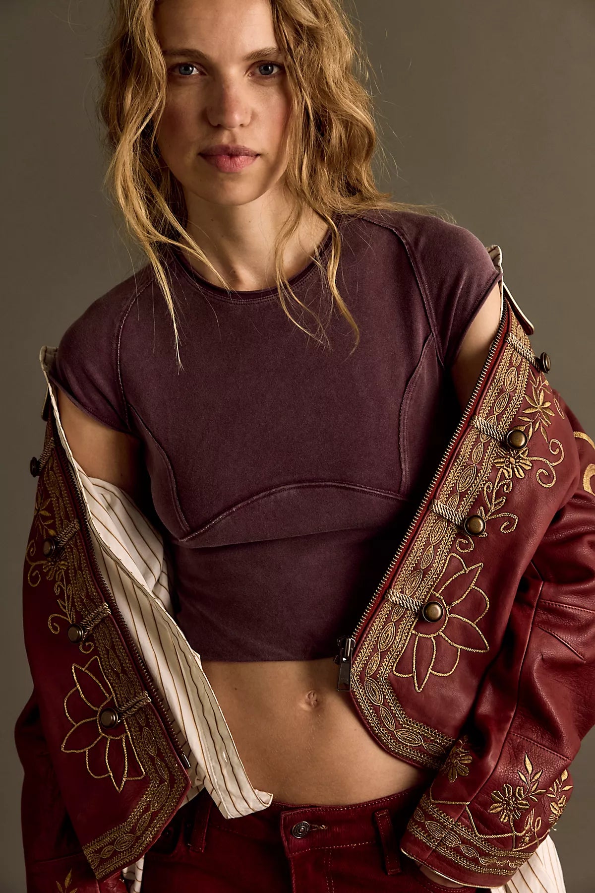 We The Free Protagonist Cropped Cap Sleeve Tee