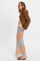 Anna Sui Ombre Space Dye Crochet Skirt