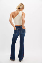 Driftwood Wyatt Embroidered Flare Jeans