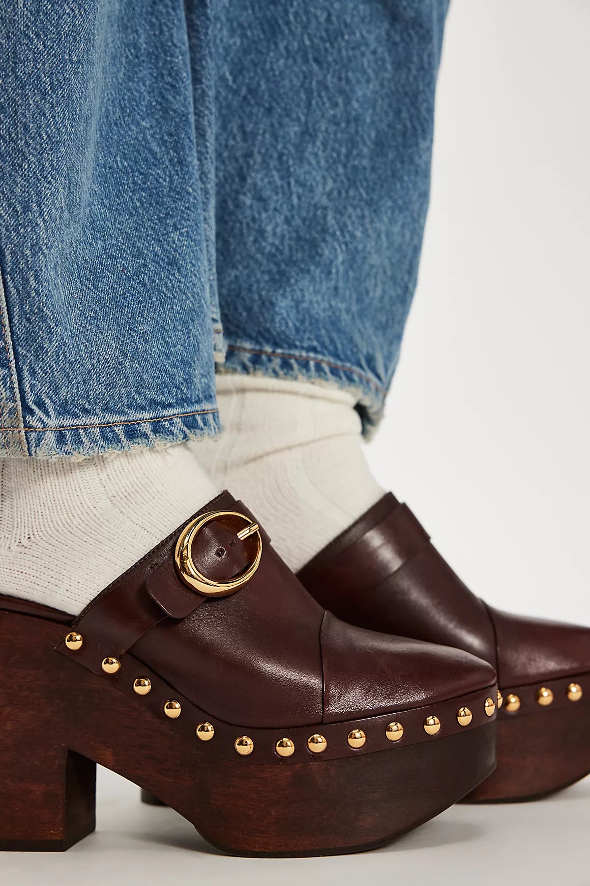 Poppy Buckle Clogs