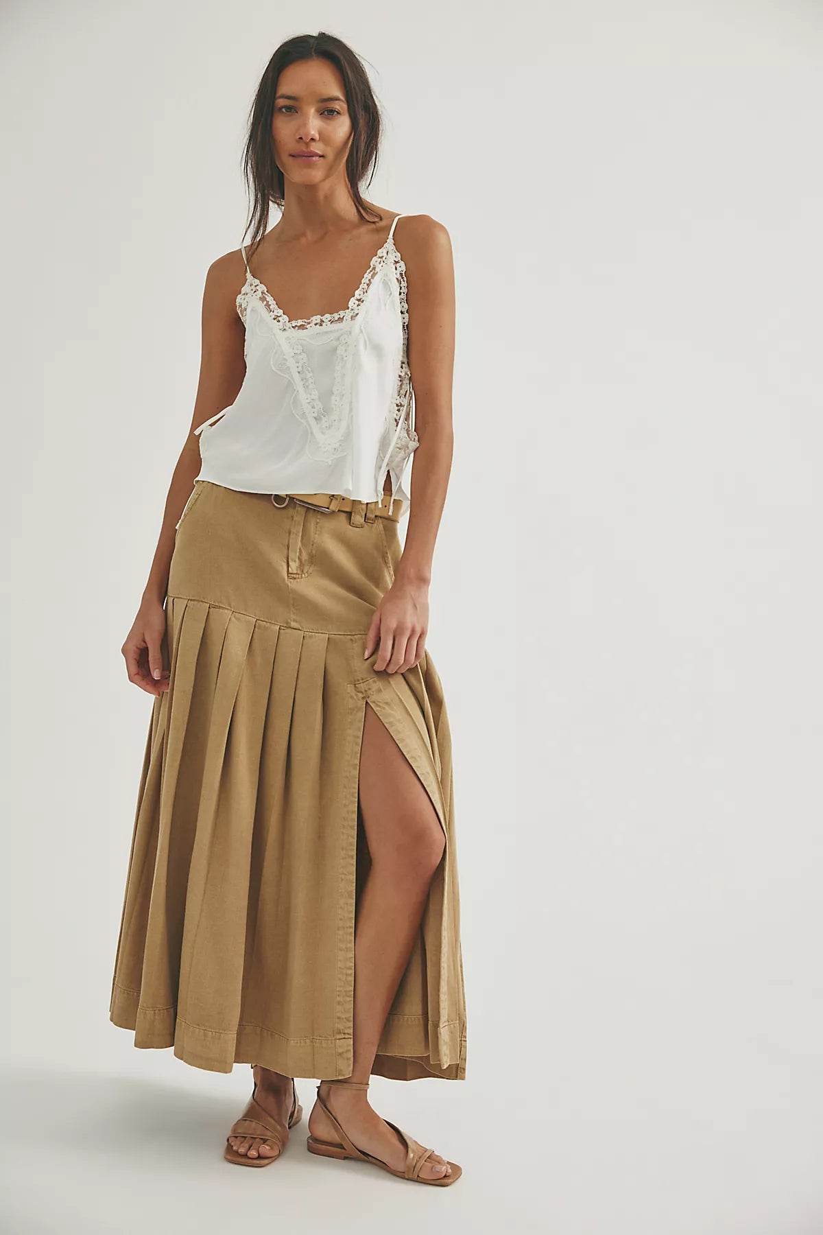 53rd Street Chino Maxi Skirt