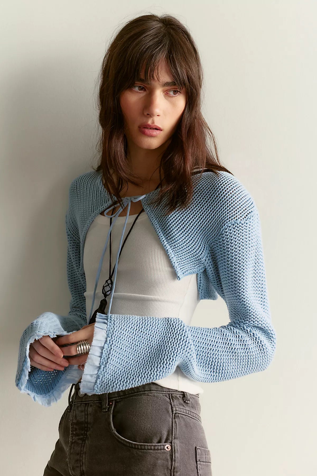 Dafne Knit Cropped Bolero Sweater