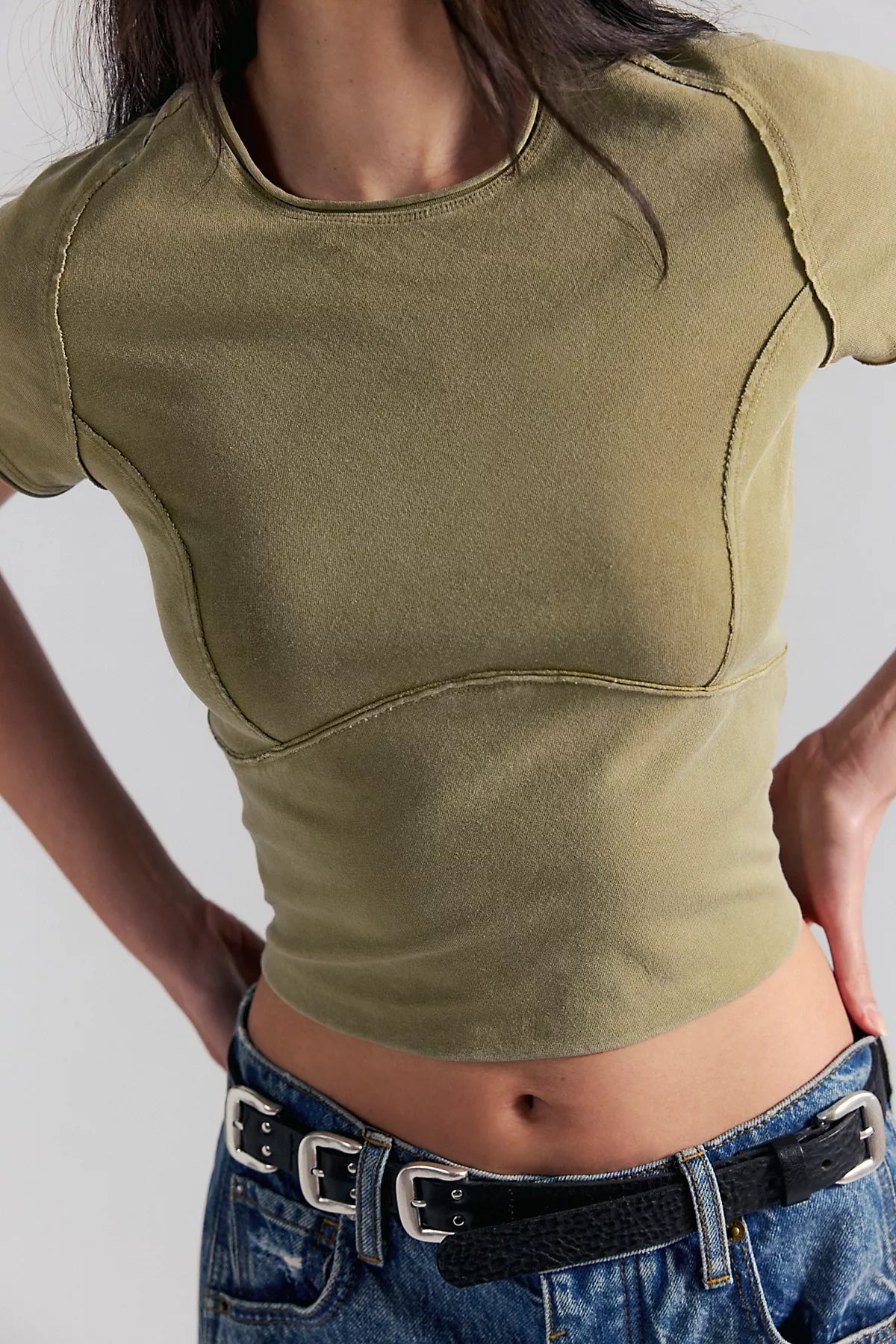 We The Free Protagonist Cropped Cap Sleeve Tee