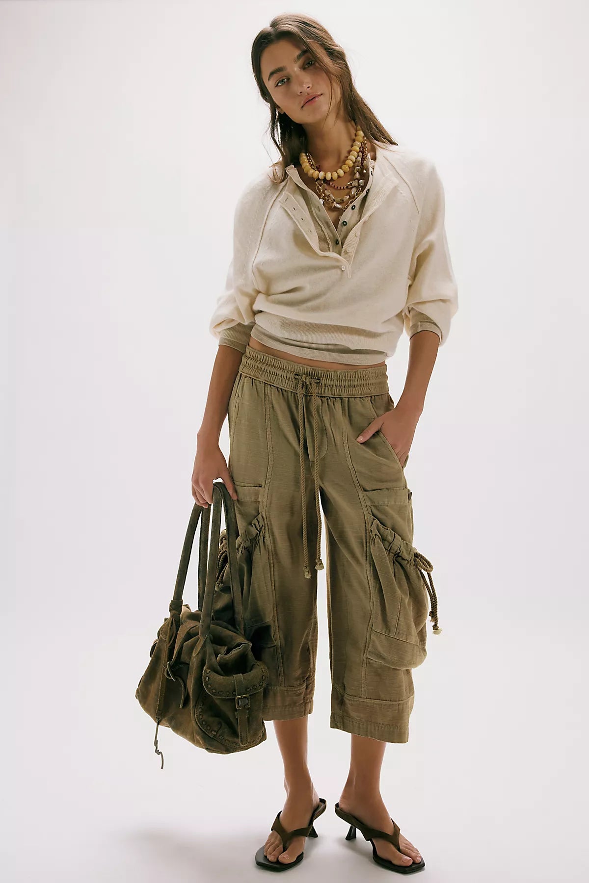 We The Free Ashton Crop Pull-On Cargo Pants