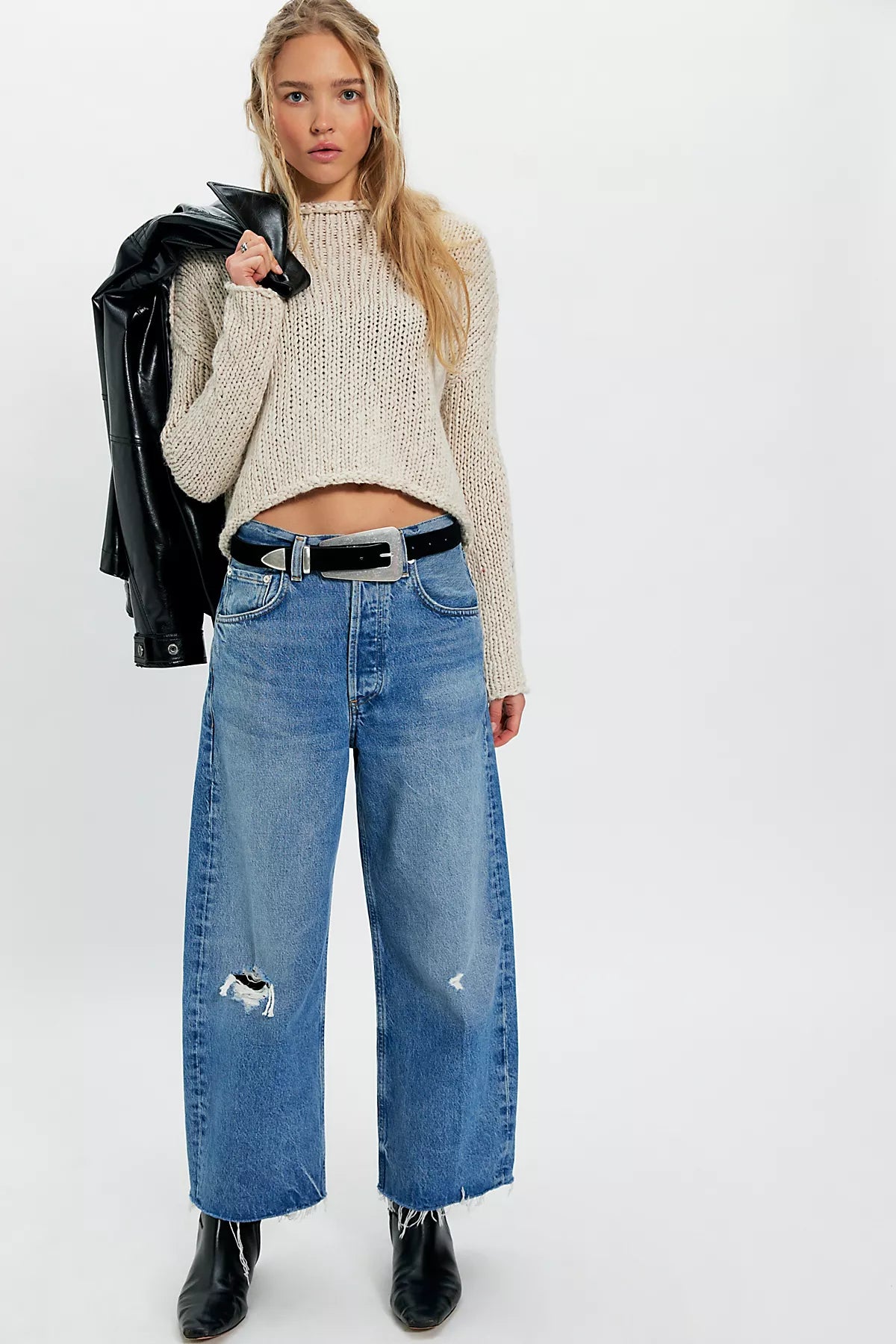 Citizens of Humanity Ayla Raw Hem Crop Jeans