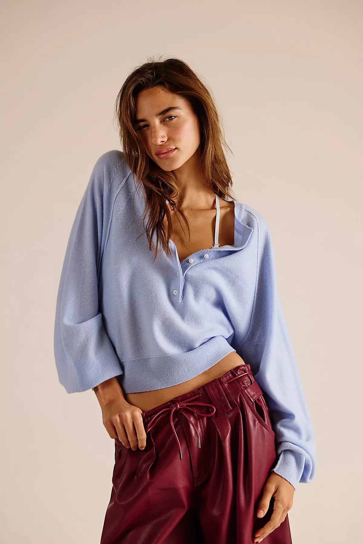 Porta Cashmere Henley Sweater