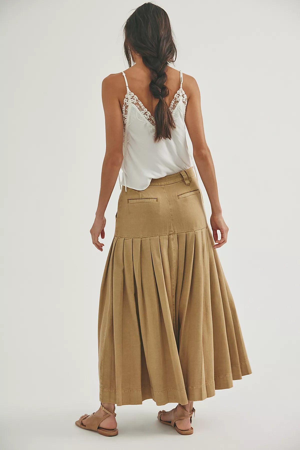 53rd Street Chino Maxi Skirt