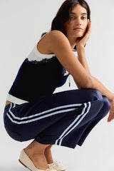 DONNI. The Silk Stripe Crop Pants
