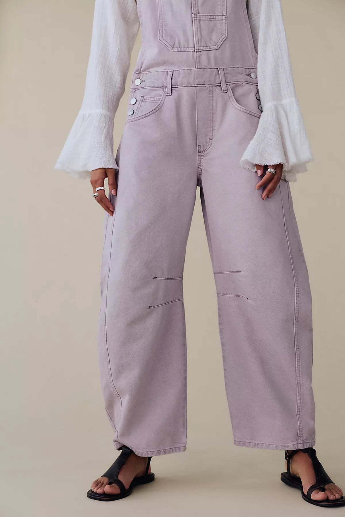 We The Free Good Luck Barrel Overalls