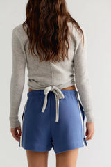DONNI. The Stripe Eco-Terry Shorts