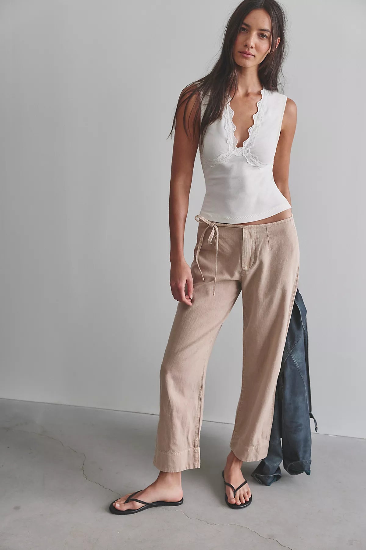 Amelia Side-Tie Linen Pants
