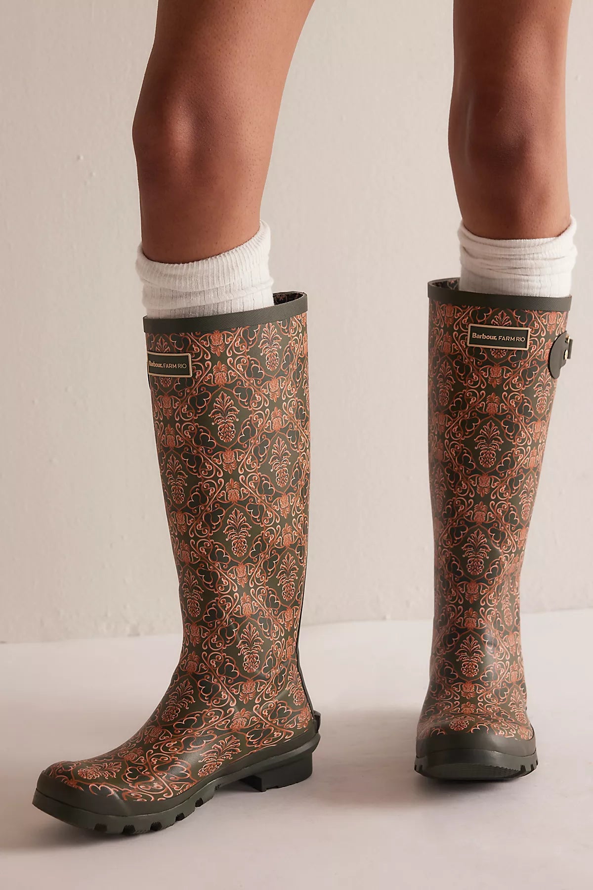 Barbour X Farm Rio Cami Wellington Rain Boots
